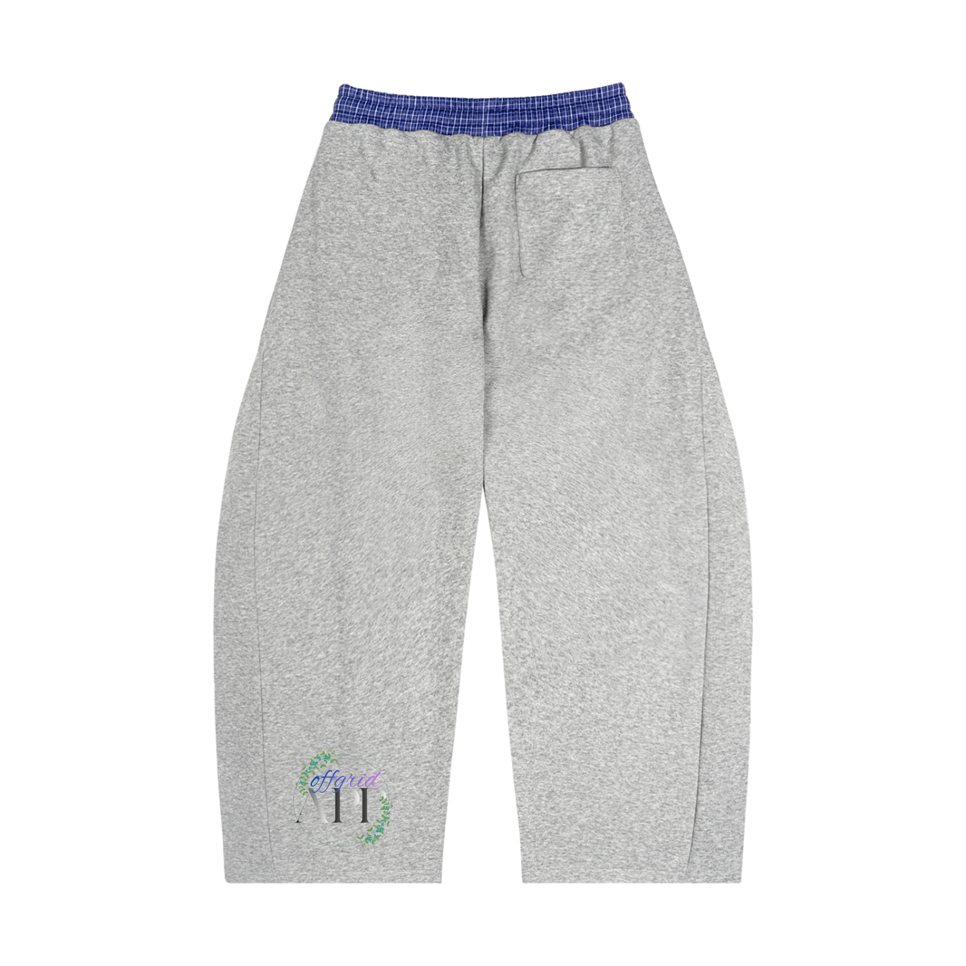 Plaid Waistband Barrel Sweatpants